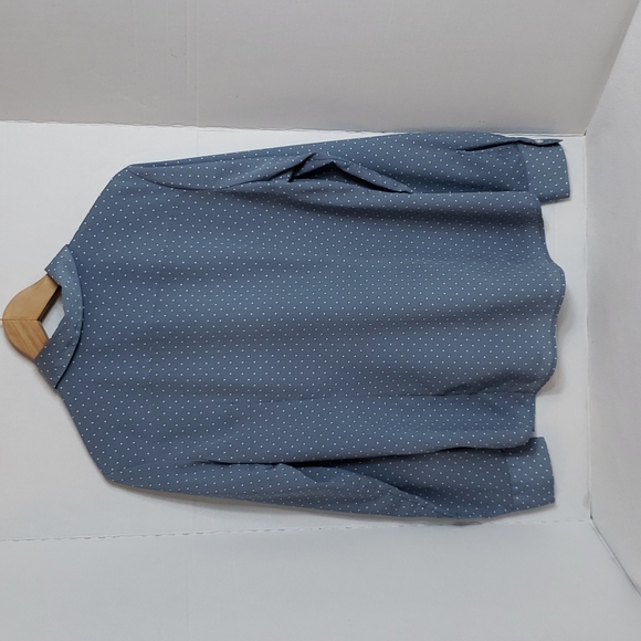 Pendleton Blue W White Dots Button Up Shirt - Picture 2 of 9